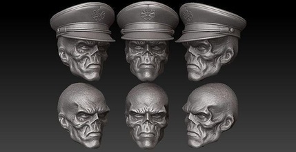 one12 scale head - red skull removable hat- mcu ver mezco marvel character hugo weaving avengers cap america one6 custom toys art sculptures 3d print model - Mito3D