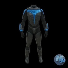 one12 scaled nightwing armor kit dc comics batman robin titans escrima night wing games toys 3d print model - Mito3D