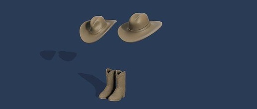 one12scale vaquero sombreros sombrero occidental Doc fiesta Wyatt earp Juan Wayne juegos juguetes 3d print model - Mito3D