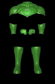 one12scale amarillo armadura Listo impresión verde linterna corp dc historietas cofre espalda muñecas botas juegos juguetes 3d print model - Mito3D