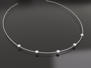 un carat de collier 5 étoiles bijoux cinq les diamants luxe la mode des colliers 3d print model - Mito3D