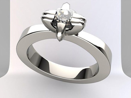 diamante anelli platino gioielleria lusso elegante prezioso smaltato oro sterlina argento gioiello squillare moda gemma brillante bellezza arte 3d print model - Mito3D