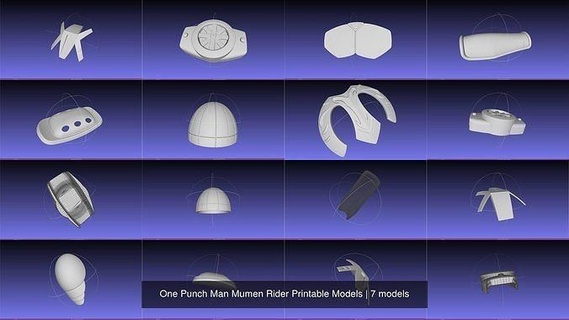 schlagen Mumen Fahrer druckbar Modelle 3d Drucken Satoru Replik Cosplay Kostüm Helm Rüstung Spiele Spielzeuge 3d print model - Mito3D