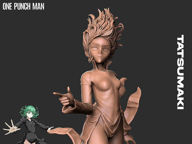 schlagen Tatsumaki Tornado Anime anime3d anime Frau 3dprint 3dprintable Charakter Kunst Skulpturen Zahl Harz vorausgesetzt Schlacht Diorama Schlag 3D print model - Mito3D