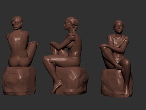 onedynamesh estudo feminino pose o personagem a mulher corpo anatomia humanos garota moda beleza cabeça arte esculturas 3d print model - Mito3D