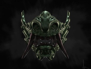 oni demone maschera fantasia arte giappone decorazione hannya 3dprint creatura scultura orrore sculture 3d print model - Mito3D