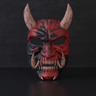 oni maske samuray iblis Japonca Japonya Hannya Tsushima hayalet Toplamak efsaneler Kabuto Aksesuarlar hayır karanlık kabuki hobi kendin yap 3d print model - Mito3D