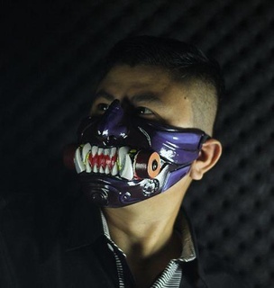 oni Maske Otaku Cosplay Samurai Krieger Spieler impresion3d Skulptur Ritter japon Kunst 3d print model - Mito3D