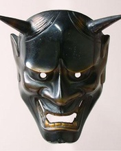oni mask face people japon mascara folklore nipon demonio art scans replicas 3d print model - Mito3D