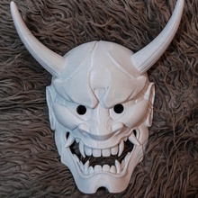 oni mask folklore japanese troll ogre devils art sculptures 3d print model - Mito3D