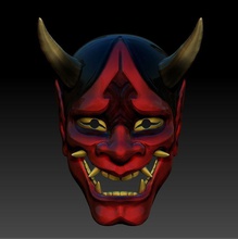 oni máscara onimask japonés japón demonio arte 3d print model - Mito3D
