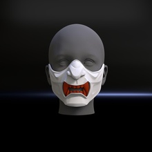 oni maschera fantasma of tsushima samurai giapponese demone ghostoftsushima covid cosplay viso fantasia giappone stampabile collezione moda halloween cranio passatempo fai 3d print model - Mito3D