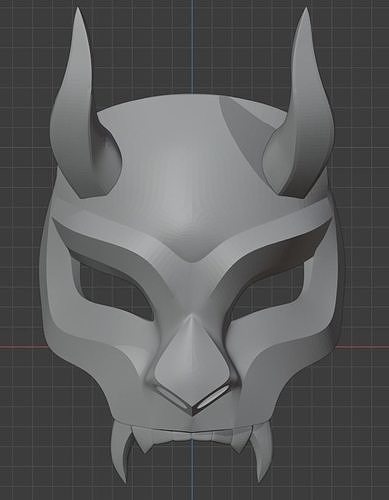 oni maschera samurai cyber tigre cosplay stampabile demone giappone cyberpunk tech passatempo fai halloween vizioso spaventoso 3D print model - Mito3D
