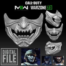 oni operator mask call of duty modern warfare 2 warzone games cosplay cod mw2 ps4 mw xbox menpo mempo samurai demon japan toys game accessories 3d print model - Mito3D
