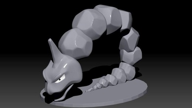 onix pokemon 3d download print toy abs filament nintendo miniature boardgame cardgame games toys 3d print model - Mito3D