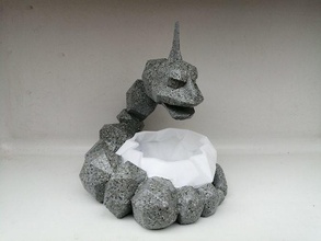 onix maceta pokemon plantas roca juegos juguetes 3d print model - Mito3D