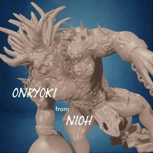 onryoki nioh démon la créature de l'ennemi infamie patron japon le japonais autre monde figure sculpter d'impression imprimable magiques 3d art sculptures 3d print model - Mito3D