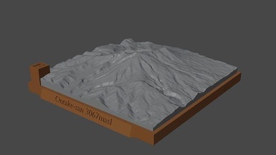 ontake-san mountain landscape volcano terrain environment nature photogrammetry elevation dem science 3d print model - Mito3D