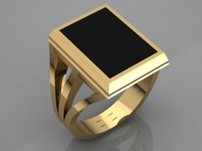 ônix homens anel menring ouro onyxstone 3dmodel 3ddesign 3dprint imprimível luxo noivado moda argolas mensring onyxring projeto joalheria 3d print model - Mito3D