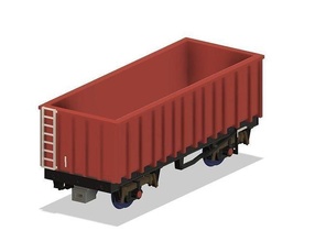 oo model railway mea box wagon railroad 4mm british ballast railfreight hobby diy 3d print model - Mito3D