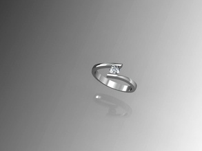 aprire un anello di pietra gioielli fidanzamento diamante gioiello moda solitaire disco platino oro argento carattere umana altri diamanti solitario anelli 3d print model - Mito3D