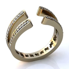 anneau ouvert bk070 bijoux de l'anneau 3d imprimable la mode l'accessoire le prototypage caractère vêtements 3d print model - Mito3D