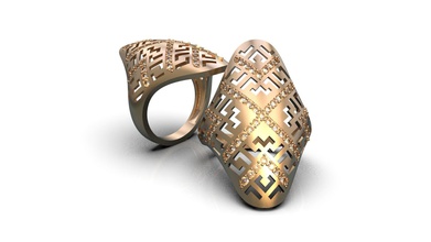 openwork ring a0-301209 Schmuck gold bedruckbar ist Platin Silber fein Ringe gem diamond 3d print model - Mito3D