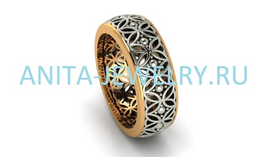 ajouré anneau de bijoux la décoration l'anneau 3d modèle les anneaux 3d print model - Mito3D