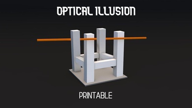 optical illusion - 3d printaple model printable printing magic perspective amazing cool boxes stick to ilussion ilusion models isometric art mathematical 3d print model - Mito3D