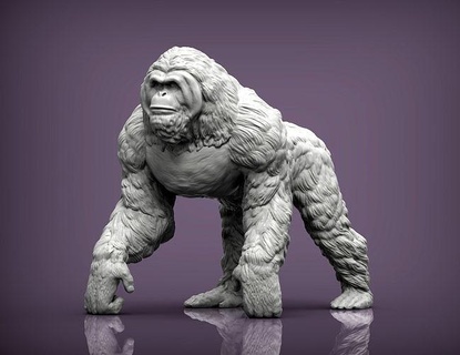 orangotango natureza mamífero animal escultura estatueta lembrança presente 3d impressão modelo esculpir selva selvagem macaco arte esculturas 3d print model - Mito3D