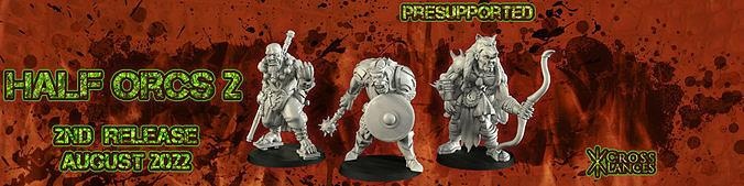 orc 2 dnd dungeon dragons role pathfinder miniature patreon tribes august promo monk shaman ranger berserker warrior cleric fighter games toys board 3d print model - Mito3D