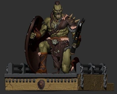 orc 3d orc character fantasy creature monster warrior rpg demon fantasy fictional creature elf war mmorpg evil hell armor knight person harbinger military person art sculptures fantasy character fantasy character knight armor  3d print model - Mito3D
