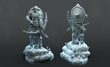 orc archer miniature game fantasy warhammer skull zombie undead dragon dungeon boardgame medieval warcradt lordoftherings games toys board 3d print model - Mito3D