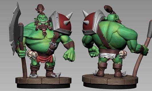 orc collectible fantasy character printing toy miniature actionfigure figure collectibles cartoon zbrush print 3d art artwork creature decoration design toys games 3d print model - Mito3D