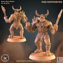 orc grunt ragging dnd miniature model toy resin creature fantasy warcraft pre supported male warrior axe aggressive 3d printing art sculptures 3d print model - Mito3D