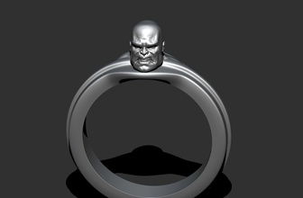 orc hulk ring free charge jewelry hul fantasy art rings 3d print model - Mito3D