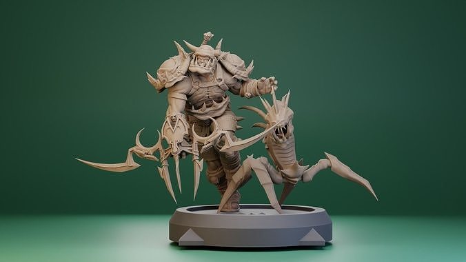 orco cazador mundo Warcraft Guau mmorpg personaje juegos juguetes 3D print model - Mito3D