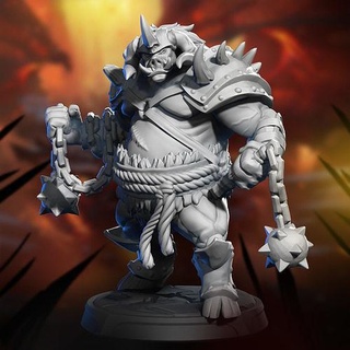 orc king boss fantasy character monster creature dragon dragun 3dprint 3dprinting rpg dnd tabletop game games toys board 3d print model - Mito3D