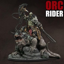 orc rider dnd rpg dnd5e arena diablo lordoftherings dragon lizard dungeonmaster brute berserk warhammer wargame warlord warg printable games toys board 3d print model - Mito3D