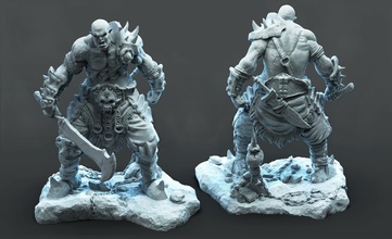 orc soldier miniature warcraft warhammer medieval rpg horde sauron army toys games board 3d print model - Mito3D