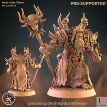 orc warlock attacking dnd miniature model toy resin creature fantasy warcraft pre supported male aggressive 3d printing evil magic guldan mage games toys board 3d print model - Mito3D