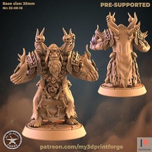 orc warlock casting dnd miniature model toy resin creature fantasy warcraft pre supported male aggressive 3d printing evil magic guldan mage games toys board 3d print model - Mito3D