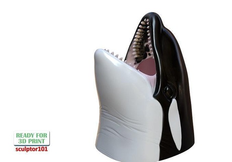 orca baleia assassino oco caneta suporte oceano animal selvagem animais selvagens miniaturas estatuetas lápis casa decoração 3d print model - Mito3D