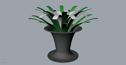 orchidea vaso decorativo modello 3d casa orchid il natura crescita foglia flora di natale fiore albero arredamento generale la foresta bush rosa desktop corteccia simbolo 3d print model - Mito3D