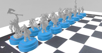 orcos ajedrez sensationnel warcraft guerre horda juego mesa orc fantaisie créature jeux jouets 3d print model - Mito3D