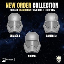 order collection fan art heads inspired by first star wars stormtrooper trooper helmet head action figure black series marvel legends classified gi joe toy games toys 3d print model - Mito3D
