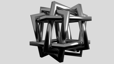 orderly tangle games-toys desktop toy symbol design modern isolated metal shape geometric print cg cgi vr ar gamedev indiedev technology art show business games toys 3d print model - Mito3D