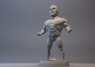 comum super homen herói 3d retrato quadrinho arte esculturas 3d print model - Mito3D