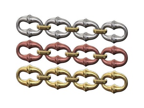 organico osso catena collegamento gioielleria stampabile oro pendente braccialetto collana orecchino braccialetti argento bambù conchiglia collane 3d print model - Mito3D
