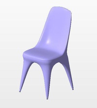 organic chair house pritable indoor interior exterior design dinning kitchen dining 3d print model - Mito3D